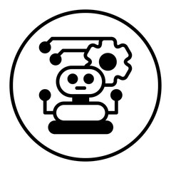 Intelligent AI Assistant Vector Icon
