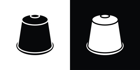 Coffee capsule icon simple illustration in flat design