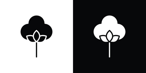 Cotton icon simple illustration in flat design