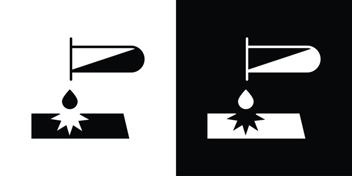Corrosive substance icon simple illustration in flat design