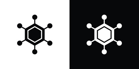 Hub icon simple illustration in flat design