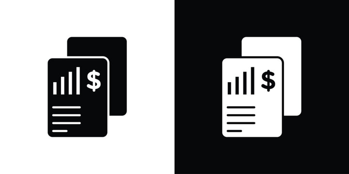 Income statement icon simple illustration in flat design