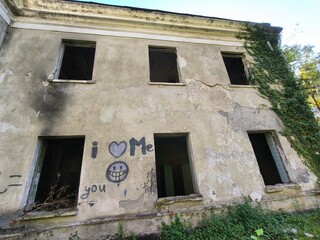 Abandoned graffiti building