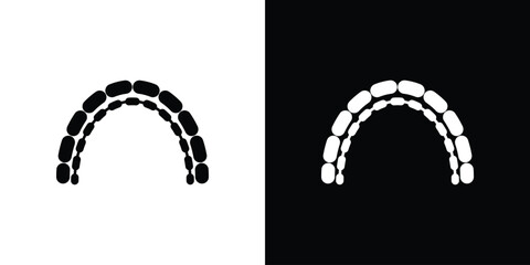 Lingual braces icon simple illustration in flat design