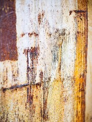 Fototapeta premium Weathered rustic metal texture with drips