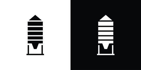 Silo icon simple illustration in flat design © Xevier