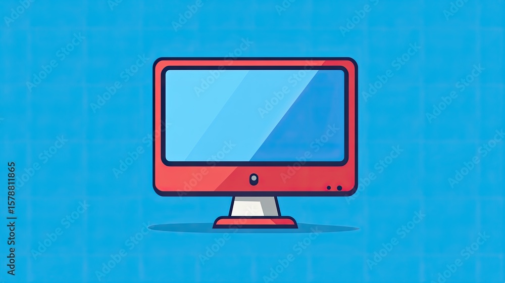 Poster the stock photo shows a computer monitor with clean lines and a modern design.