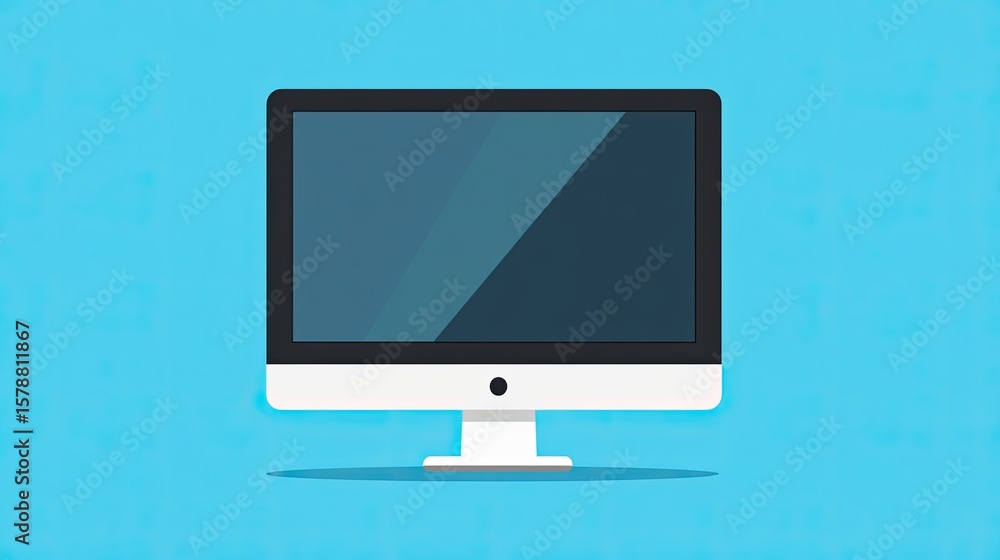 Poster the stock photo shows a computer monitor with clean lines.