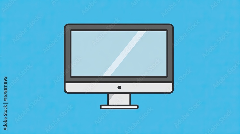 Poster the stock photo shows a computer monitor with clean lines.