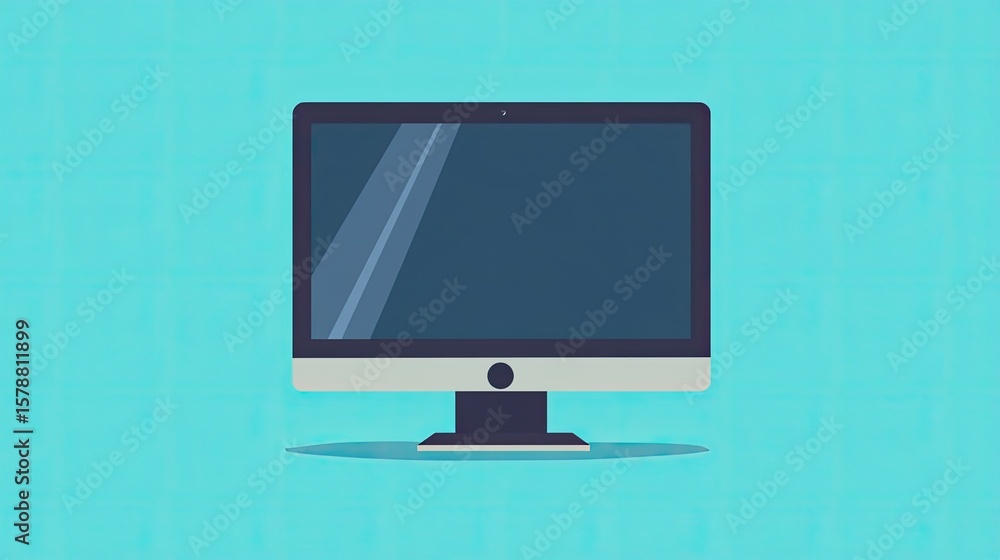 Poster the stock photo shows a computer monitor with clean lines and a minimalist design.