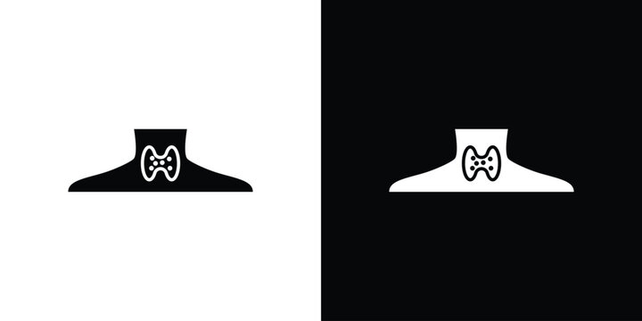 Thyroid icon simple illustration in flat design