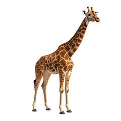 Fototapeta premium 3D giraffe icon isolated on transparent background. PNG