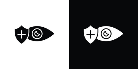 Obraz premium Vision insurance icon simple illustration in flat design