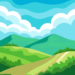 landscape with mountains