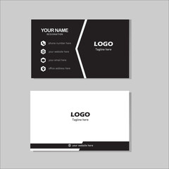Modern Black and White business card design