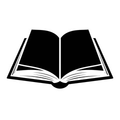 An open book isolated on white background