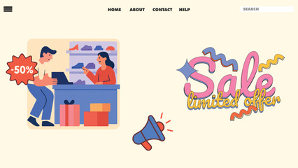 RETRO SPECIAL OFFER BANNER SALE VECTOR	