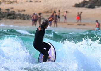 surfer in action