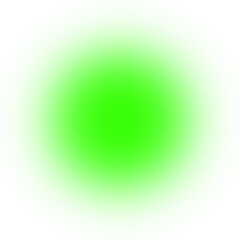 Glowing green light effect, blurry circle