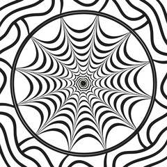 Abstract black and white seamless floral pattern with ornate vintage flower and leaf design elements