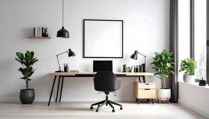 Fototapeta premium Minimalist home office