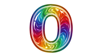 Obraz premium Vector colorful rainbow zero illustration for design projects and creative art with bright colors and glossy finish