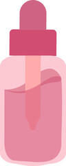 A stylish vector illustration set featuring various empty skincare and cosmetic containers in soft pink tones