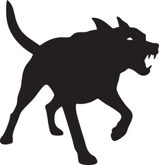 Artistic illustration of a dog rendered with vibrant cmyk colors and clean lines