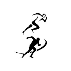 vector illustration of a man jumping