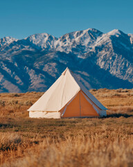 Solitude in the Sierra &ndash; Bell Tent at Sunset