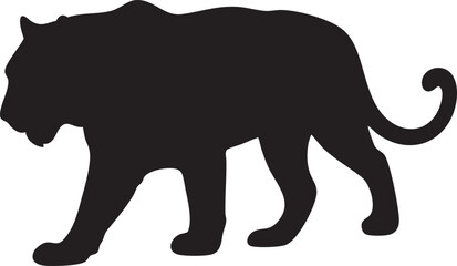 Majestic tiger illustration in vibrant cmyk colors with classic typography