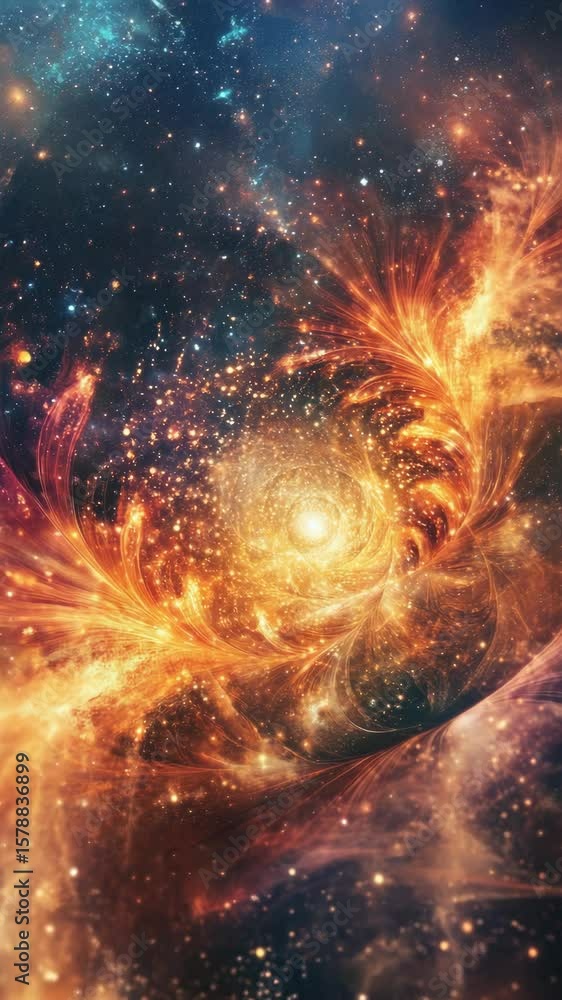 Poster vibrant star fields and nebula clusters in outer space