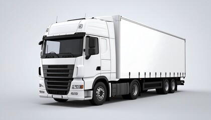 White truck, cargo, studio