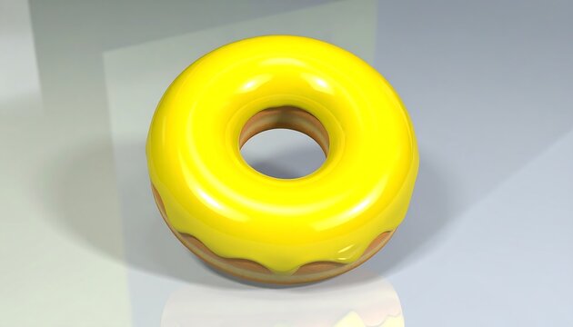 Yellow glazed donut