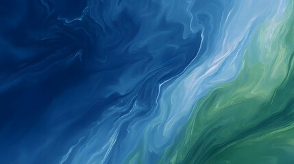 Obraz premium liquid-style fluid gradient background in oceanic blues and greens 