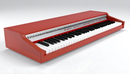 Red piano keyboard