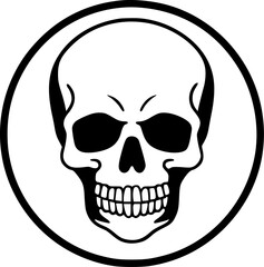 Fototapeta premium Skull | Minimalist and Simple Silhouette - Vector illustration