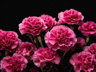 Fototapeta premium Close-up of a bouquet of pink carnations