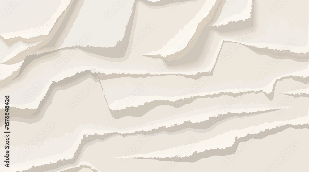 Poster torn paper texture design in soft neutral colors for graphic design projects.