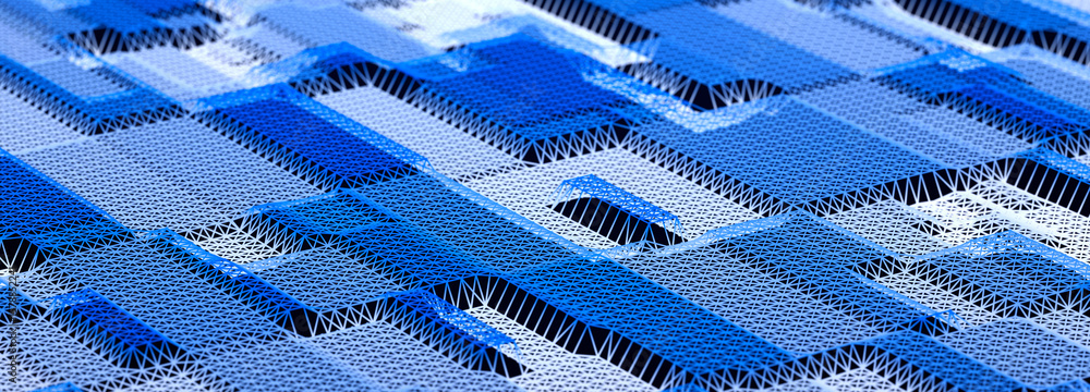Aufkleber colored polygonal structure. beautiful illustration with connected dots and lines. digital network b