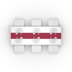 3d render Banquet Table and Chair design element Furniture