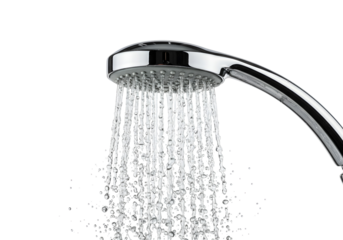 Modern Chrome Showerhead With Water Spray