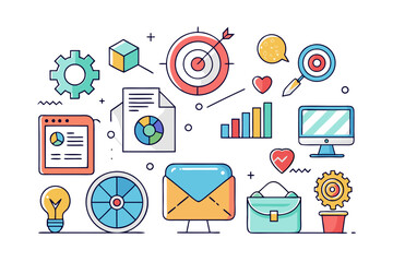 flat icons for web and mobile applications