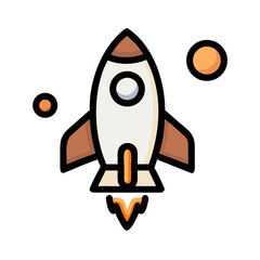 Rocket Vector Icon Editable Illustration