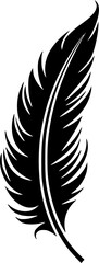 Obraz premium Feather | Minimalist and Simple Silhouette - Vector illustration