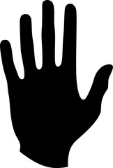 Obraz premium Hand | Black and White Vector illustration