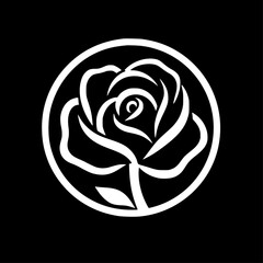 Rose | Minimalist and Simple Silhouette - Vector illustration