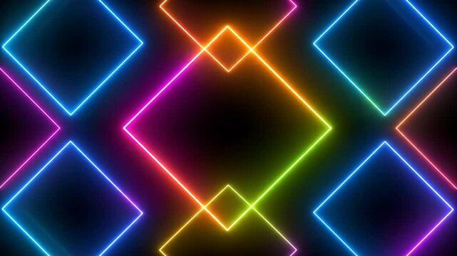 Neon diamond pattern