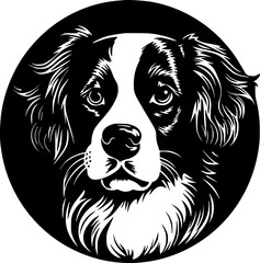 Fototapeta premium Terrier - Black and White Isolated Icon - Vector illustration