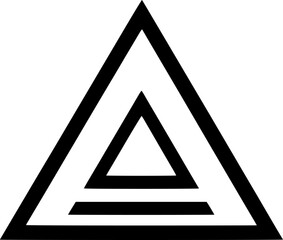 Triangle | Minimalist and Simple Silhouette - Vector illustration